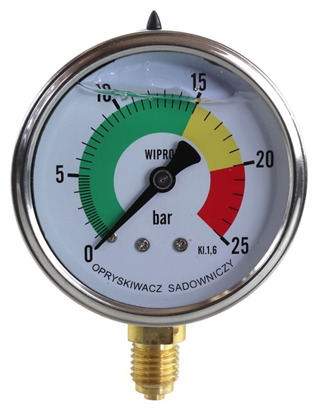 Manometr M63, 25 bar gl-obud. Wiprol 