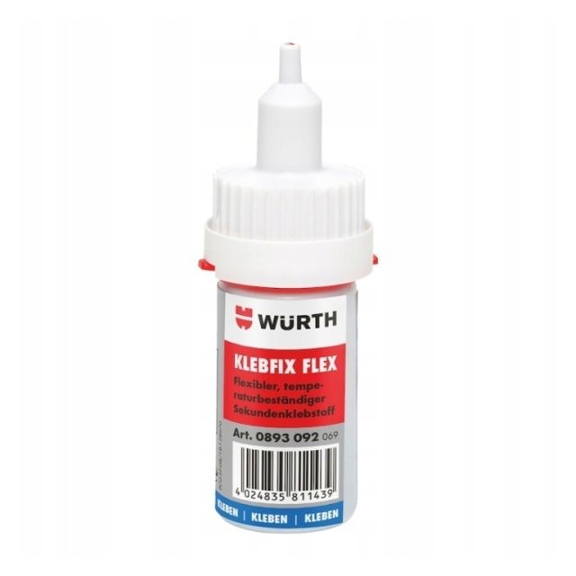 WURTH KLEBFIX KLEJ CYJANOAKRYLOWY SEKUNDOWY 20G DO PLASTIKU GUMY METALU