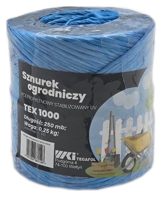 Sznurek TEX 1000 250 mb niebieski Tegafol