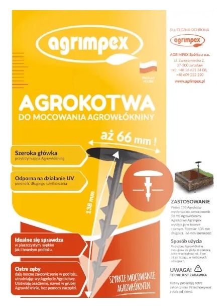 Agrokotwa czarna 100 sztuk Agrimpex