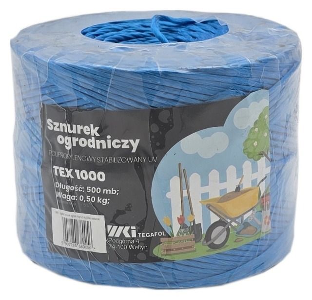 Sznurek TEX 1000 500 mb niebieski Tegafol