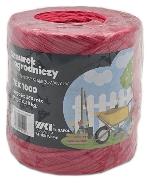 Sznurek TEX 1000 250 mb czerwony Tegafol