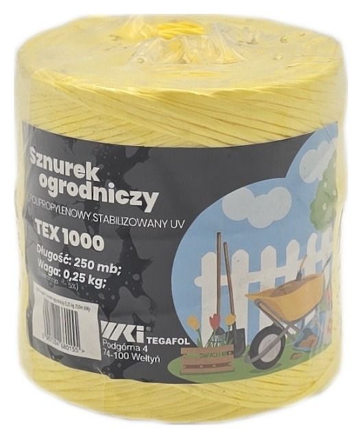 Sznurek TEX 1000 250 mb żółty Tegafol