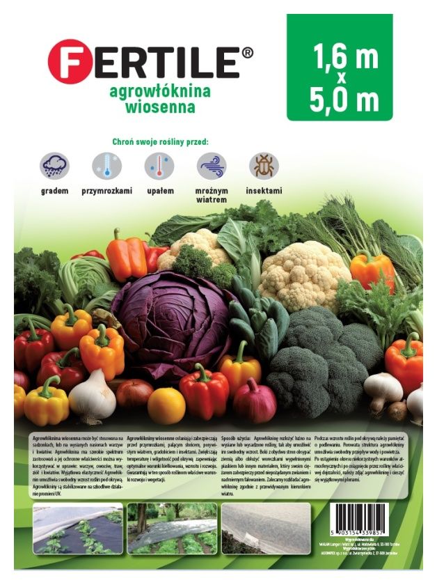 Fertile Agrowłóknina wiosenna 1,6m x 5m 