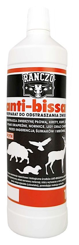 Anti-bissan płyn na krety, kuny, nornice 1 L