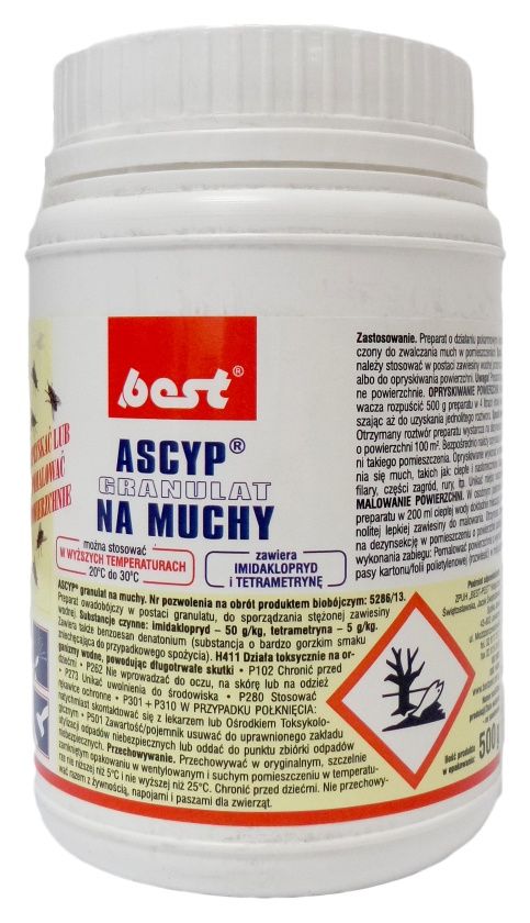 Ascyp granulat na muchy 500g Best-Pest
