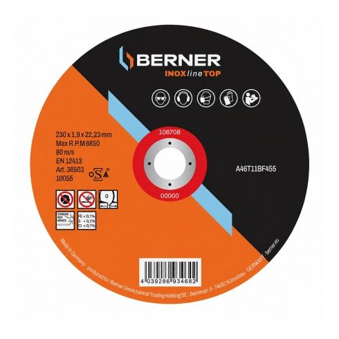 Tarcza do INOX 230x1,9x22,23 Berner 38503