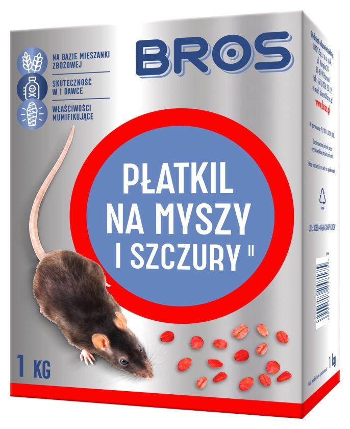 Płatkil na myszy i szczury 1kg Bros