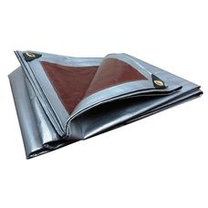 Plandeka 4m x 8m srebrno-brązowa 210g/m2