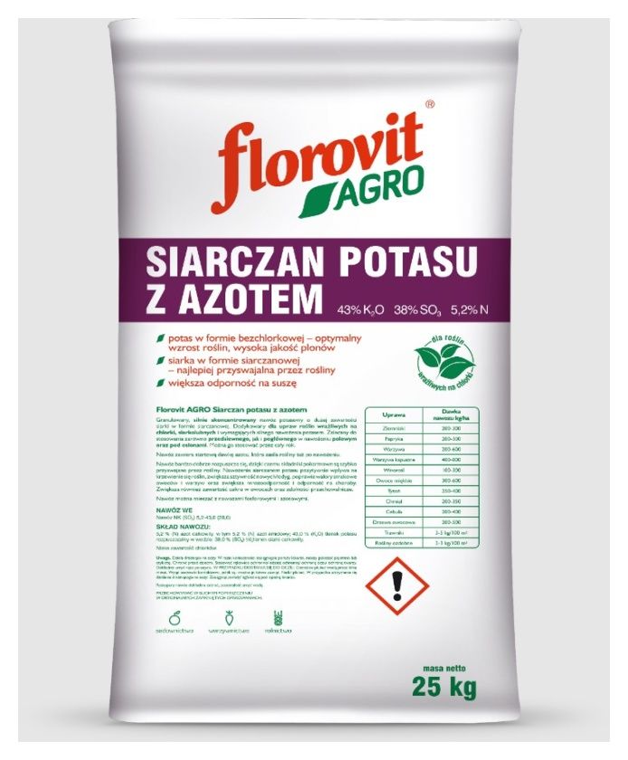 Siarczan potasu z azotem 25kg