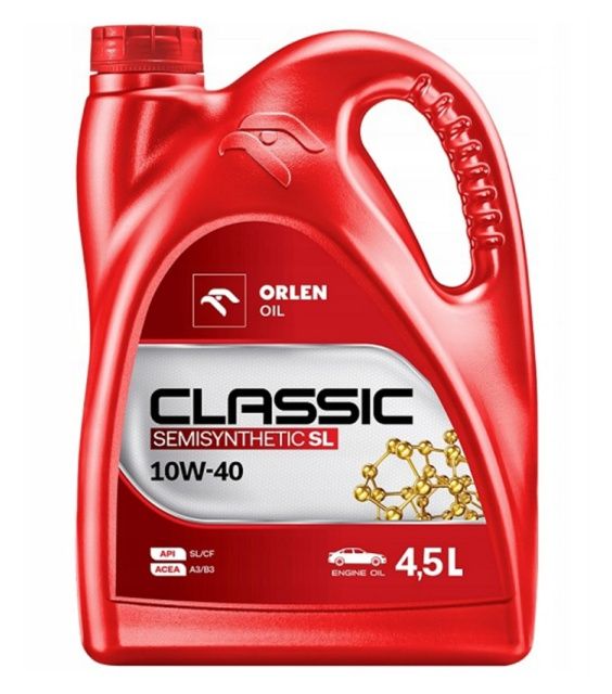 P&oacute;łsyntetyczny Olej silnikowy ORLEN CLASSIC SEMISYNTHETIC 10W40 4,5L
