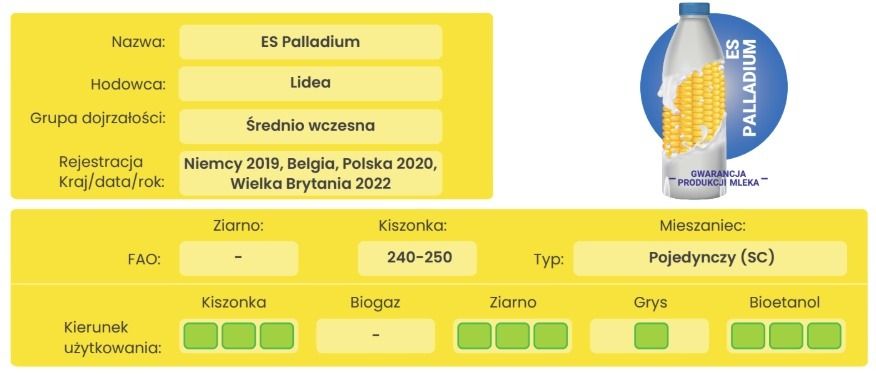 Cechy odmiany kukurydzy ES Palladium