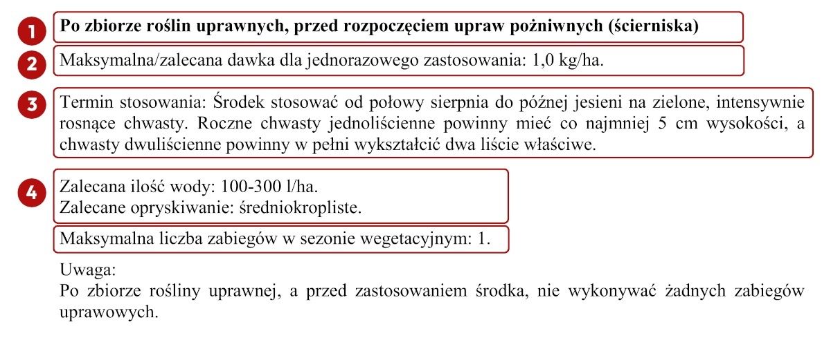 Etykieta Roundup PowerMax 720 &ndash; dawka, termin stosowania i ilość wody