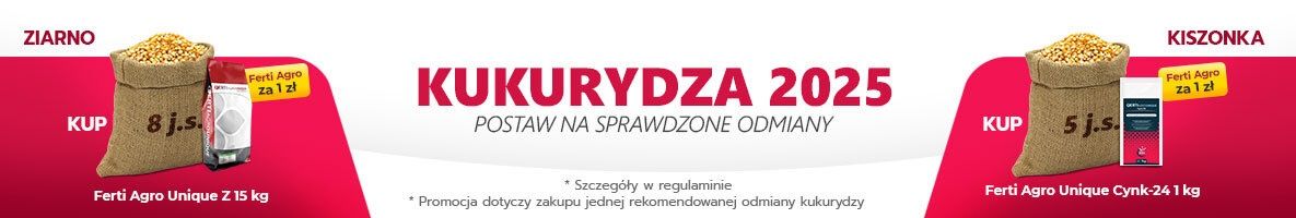 Nasiona kukurydzy - odmiany rekomendowane z nawozem Ferti Agro za 1 zł