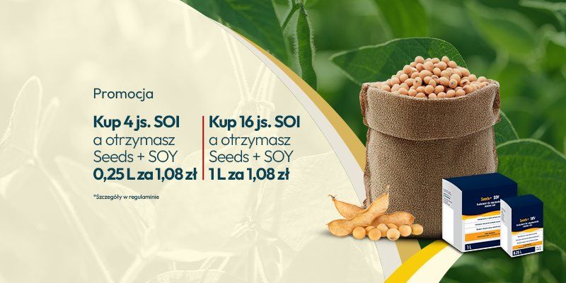 Seeds + soy gratis przy zakupie soji - banner